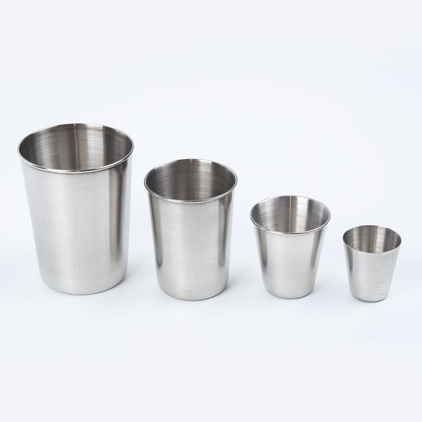 

1pcs cup stainless steel 30/70/180/320ml beer milkshake for bar coffee shop mugs portable tea cups