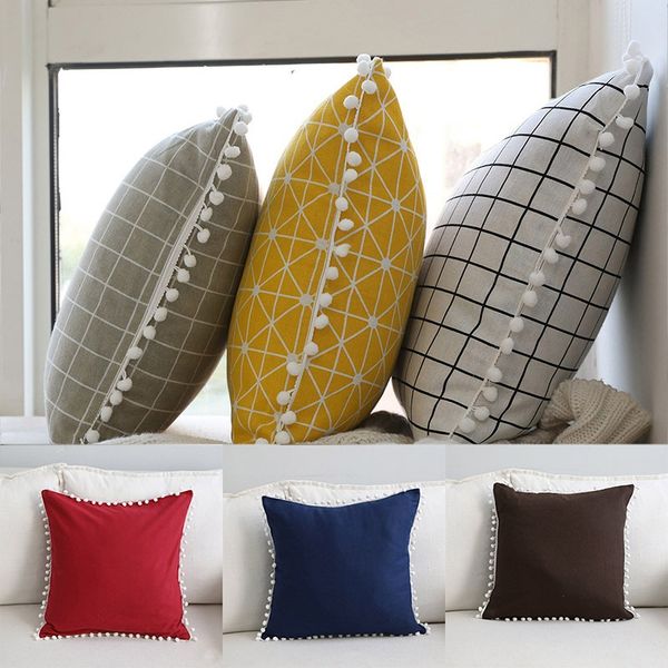 

geometric pillow covers cushion cover cotton linen square pillowcase cushion cover home office sofa car decoration in stock jfa2108
