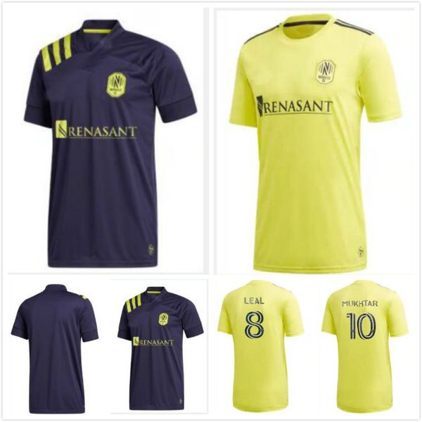

2020 nashville sc soccer jerseys 2021 inaugural mls leal 20 21 daniel lovitz dominique badji hany mukhtar home away football shirt thailand, Black;yellow