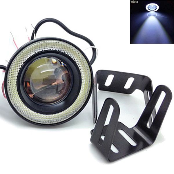 

30w lens car headlight angel eyes fog light cob projector motocycle daytime running lamp led