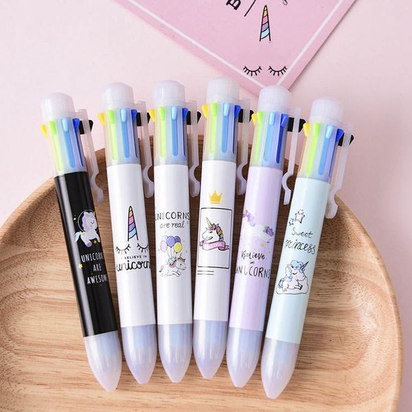 

multi color ballpoint pen crown animal printing 0.5mm ballpoint pens for writing office school supplies style random, Blue;orange