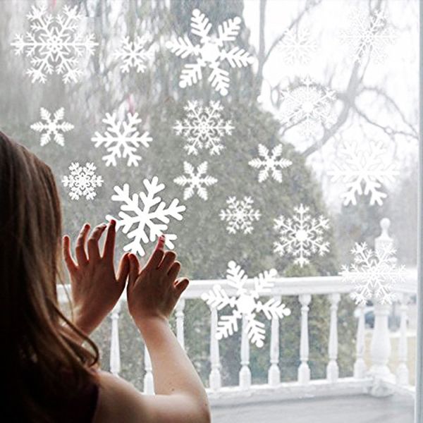 

snowflake electrostatic Sticker Window Kids room Christmas Wall Stickers Home Decals Decoration New Year Wall Paper