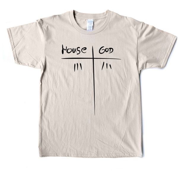 

house md vs god funny men t shirt tv house god cotton crew neck t-shirts male short sleeve tees shirt xs-3xl printed, White;black