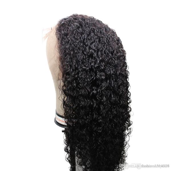 

кружева парика волос естественного цвета отбеленного узел бразильского remy волос кружево перед человеком парик с ребенком волос полного кон, Black