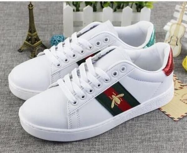 

2019 new spring ms small bee small white shoes for men and women casual walking shoes size 36-44, Black