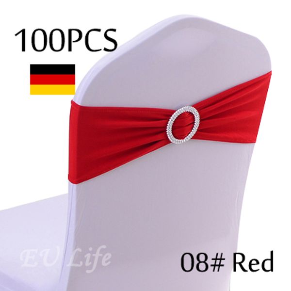 

100pcs spandex lycra chair sashes with buckle for wedding banquet party decoration bandeau chaise marriage