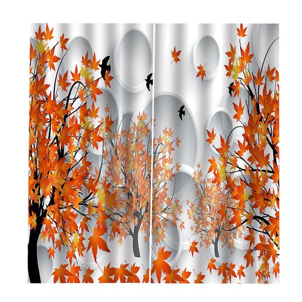 

waterproof digital print curtain kit nursery room window 2panels drapes -d