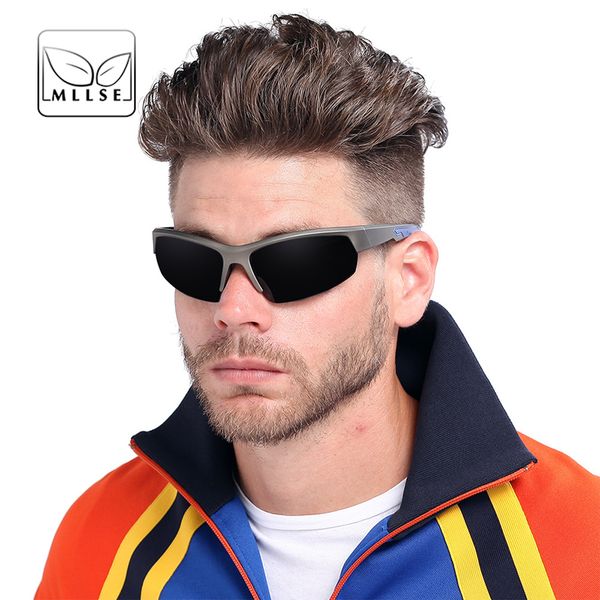 

mllse brand sports sunglasses men women goggles sun glasses pc lens fashion outdoor uv400 eyewear, White;black