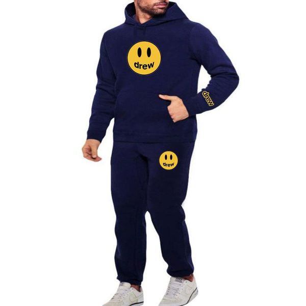 

20ss designer tracksuits men luxury sweat suits drew printed brand mens jogger suits jacket + pants sets sporting women suit hip hop sets, Gray