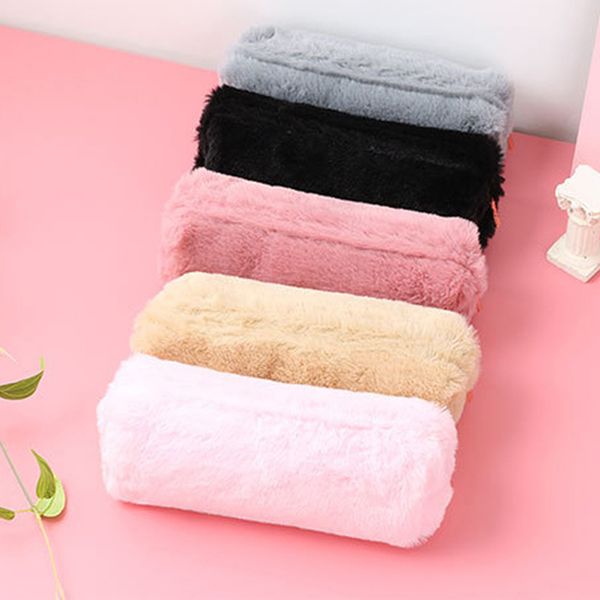 

pencil case for girls kawaii plush cosmetic case bag stationery gifts cute large capacity school supplies materials