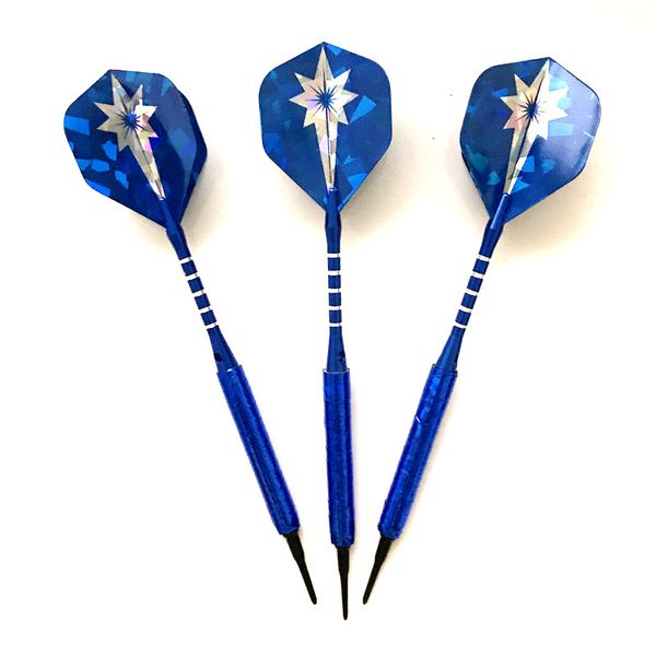 

3шт blue dart 14g безопасность мягкая дартс крытый профессиональный дартс игры электронные мягкие советы