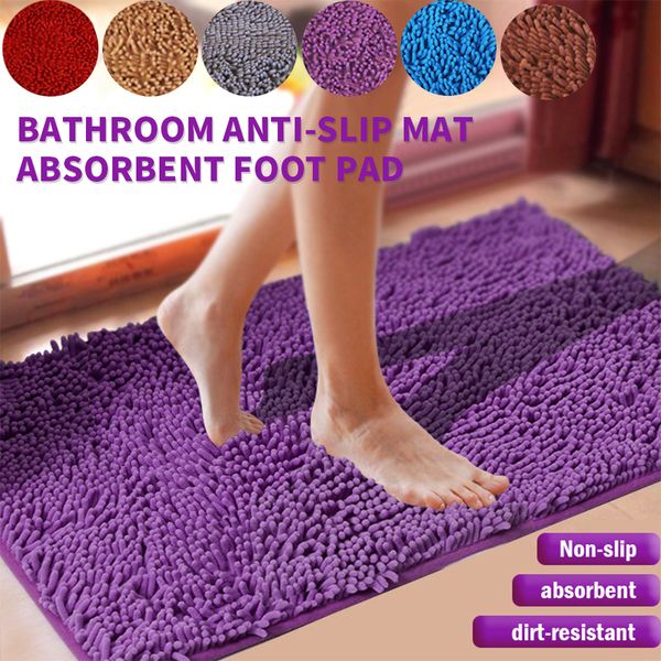

1pc 40x60/50x80cm non-slip bath rug mat soft absorbent shaggy rugs for tub shower bedroom mats carpet seat textil fur area rugs