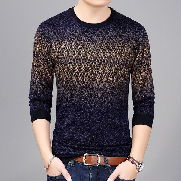 

men's sweaters spring autumn round neck long sleeved male casual mens slim print bottoming shirt pullovers, White;black
