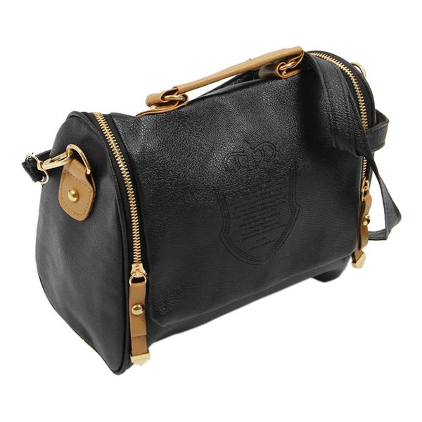 

fashion women handbag vintage stamping shield camera satchel shouder bags black