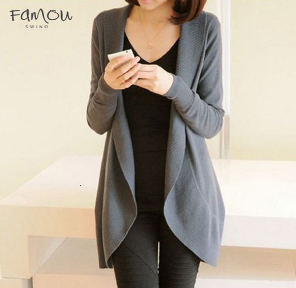 

Sweater 2019 Autumn Winter New Women Long Sleeve Knitted Casual Solid Scarf Collar Cardigans Sweaters Woman Clothes