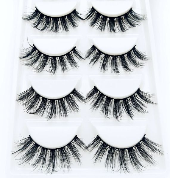 

Hbzgtlad 5 пар ручной работы 3d ресницы длинные накладные ресницы крест грязный густые