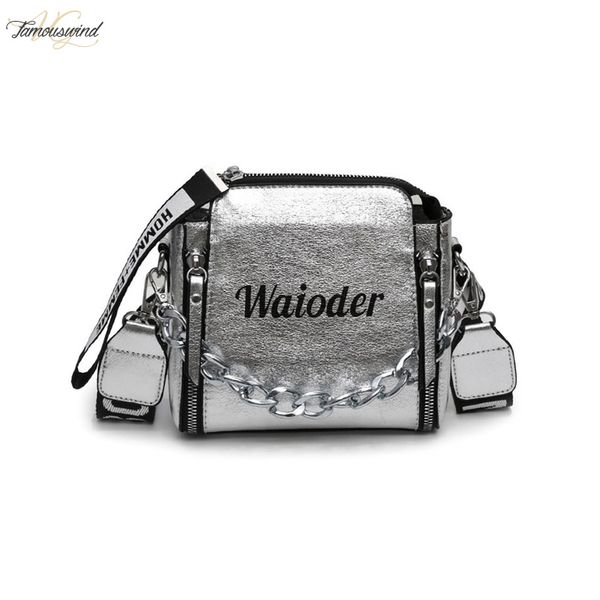 

women bags female new wild slanting shoulder handbags letter wide strap fashion colorful zipper casual bucket bag