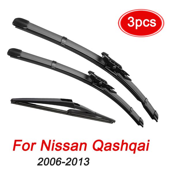 

wiper front & rear wiper blades set for qashqai j10 2006 2007 2008 2009 2010 2011 2012 2013 windshield 24"+15"12