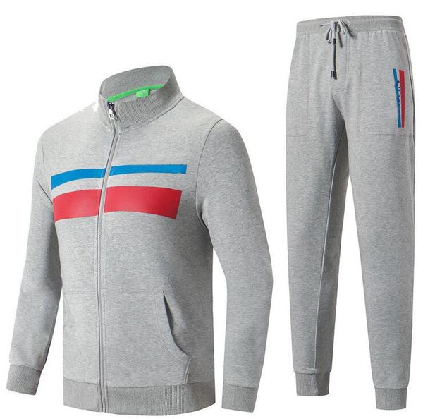 

tide brand clothing luxury men's tracksuits sportswear hoodie + pants sets tracksuits winter sports hoodie casual jogger suit, Gray