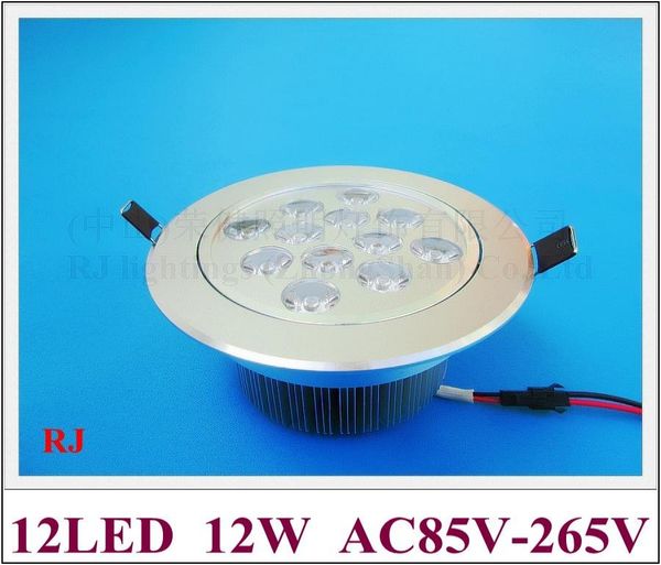 Led Recessed Ceiling Spot Light Lamp 12w Led Down Light Led Downlight 12w Ac85 265v 12 1w Embeded Install Aluminum High Bright Bathroom Downlighters