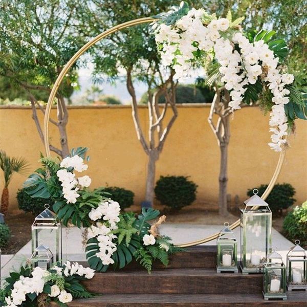 Customize Diy Wedding Backdrop Decor Iron Ring Arch Background Shelf Frame For Outdoor Indoor Centerpieces Decoration Props 30th Birthday Party