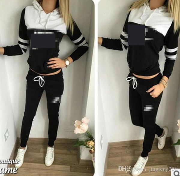 

2019 supf новый женский активный набор костюмы толстовки толстовка + pant запуск sport спортивный костюм 2 шт беговые наборов женская одежда, Gray
