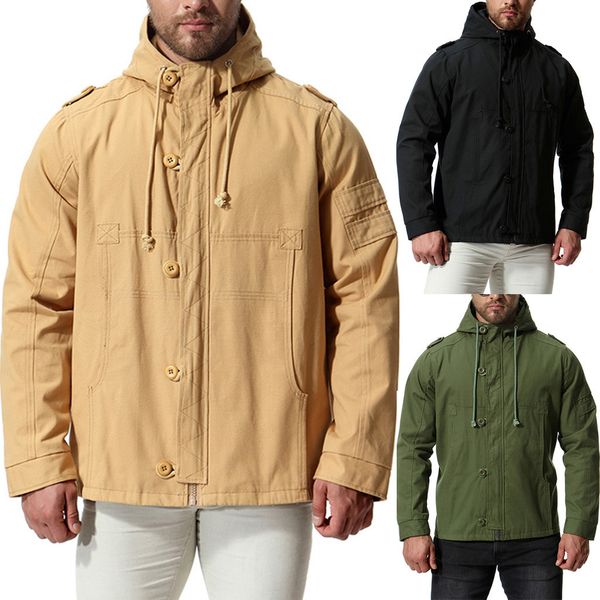 

brand tactical trench coat men long jacket camouflage hooded trench 3color woven windbreaker man dropshipping z709, Black;brown