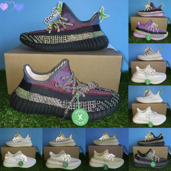 

kanye v2 yecheil yeshaya black static citrin 3m reflective gid glow cloud white citrin running shoes mens womens sneakers 12