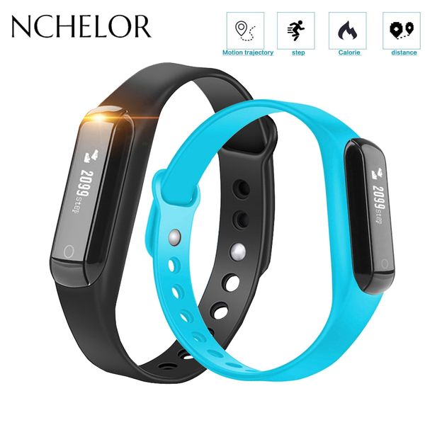 

new smart band pedometer distance calories records sport wristband fitness tracker watch for men women call reminder bracelet, Slivery;brown