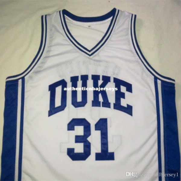 

custom shane battier duke blue devils white basketball jersey embroidery stitched customize any size and name, Black;blue