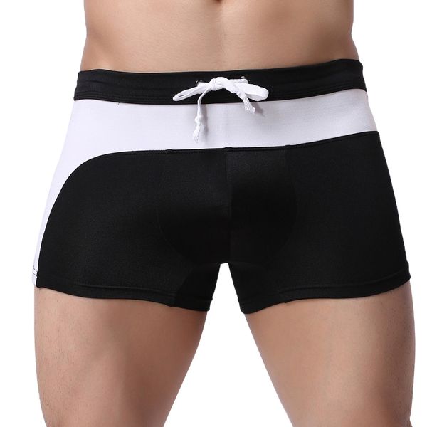 

men swimwear swimming trunks pants shorts boxers underwear 2019 new patchwork swimsuit maillot de bain gay pouch sell