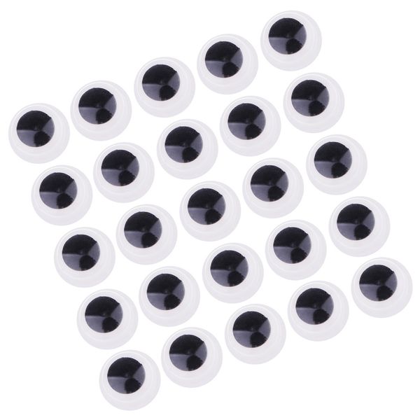 

25 pieces plastic black and white safety eyes for animal toy doll puppet making diy craft