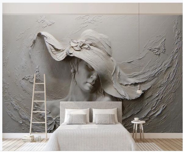 

wallpaper for walls 3 d for living room 3d stereo relief beautiful girl wallpapers background wall