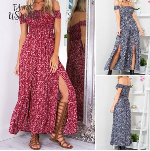 

2020 arrival women off shoulder floral bodycon off shoulder club party long dress drop shipping, Black;gray