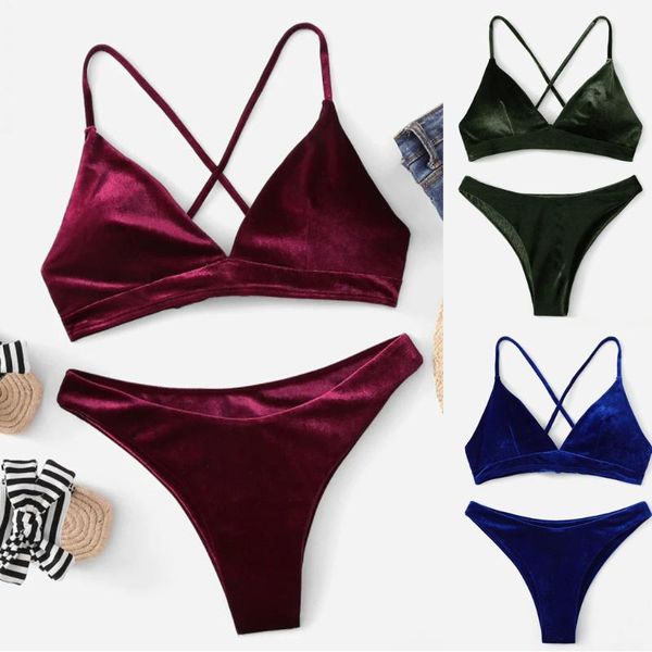 

trend girl bikini set women solid high cut bathing suit swimwear summer beach wear female low waist red swimsuit biquini