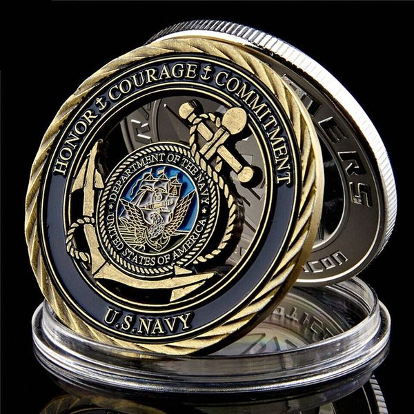

copper plated hollow core values medal us navy military memorial of courage commitment collection 1oz coin