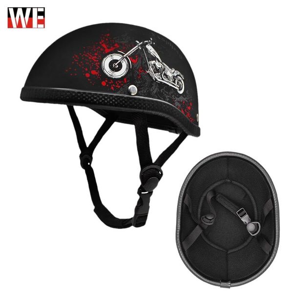 

wosawe motorcycle helmet abs shell moto helmet scooter vintage retro half face biker motorbike crash off-road 55-60cm