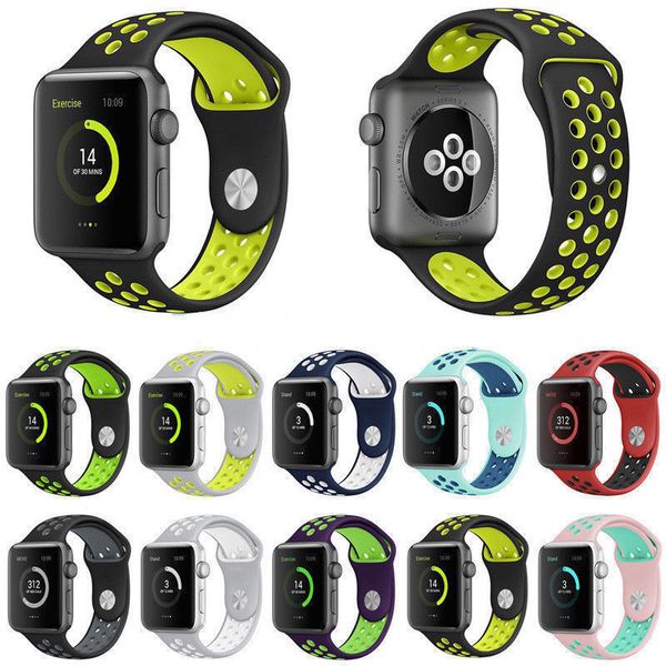 

Silicone Sport Replacement Strap iWatch Band For Apple Watch Series 1/2/3/4