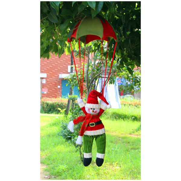 

new christmas hanging santa claus snowman parachute pendant decor ornament gifts