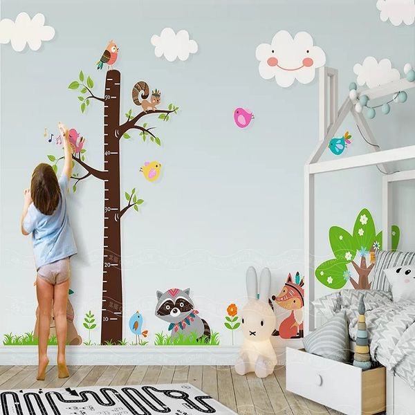 

new custom large mural 3d wallpaper nordic style tall tree animal children's bedroom mural tv back wall decor deep 5d embossed