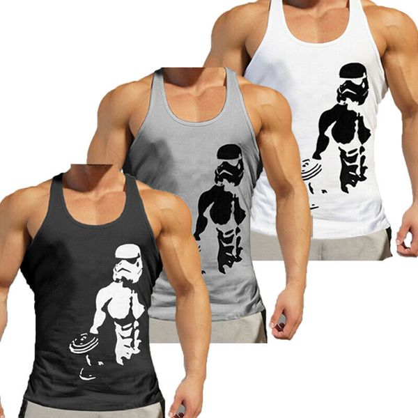 

мужчины спорт без рукавов майка футболка бодибилдинг спорт письмо жилет мышцы