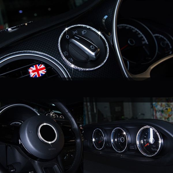 Bling Bling Car Interior Decoration Ac Outlet Cover Tachometer Headlight Control Moulding Trim For Vw Beetle 2013 2014 2015 2016 2017 Vehicle