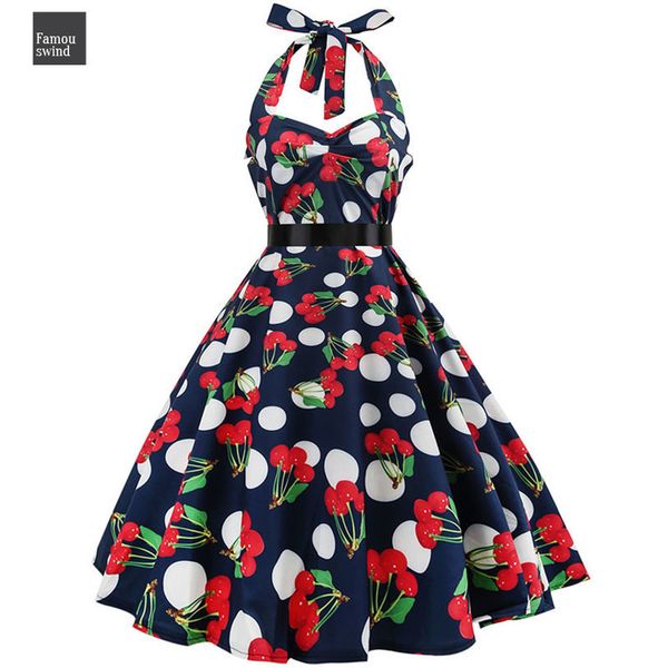 

polka dot dress 2019 audrey hepburn vintage halter dress 50s white 60s gothic up plus size robe designer clothes, Black;gray