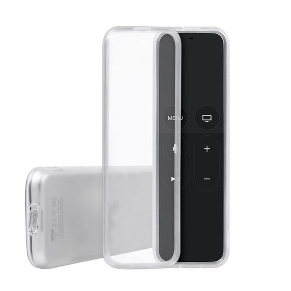 

1pcs white transparent tpu silicone case cover tpu protector for apple tv 4k 4th gen siri remote protective skin shell #lr4