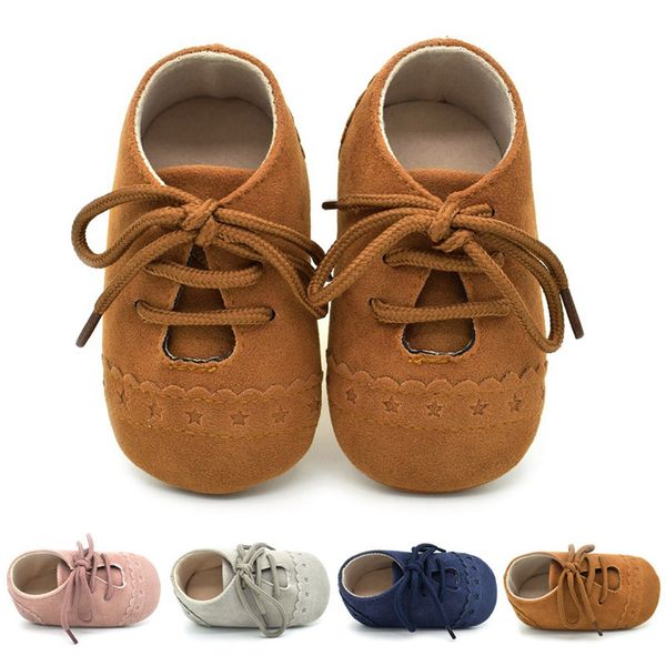 

spring summer baby first walker soft bottom nubuck leather infant booties toddler tie shoes moccasins baby girls boys footware
