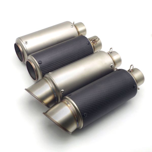 

for cbr250r yamaha cygnus 125 k75 trk 502x c650gt 51/61mm inlet universal motorcycle exhaust scape moto muffler pipe
