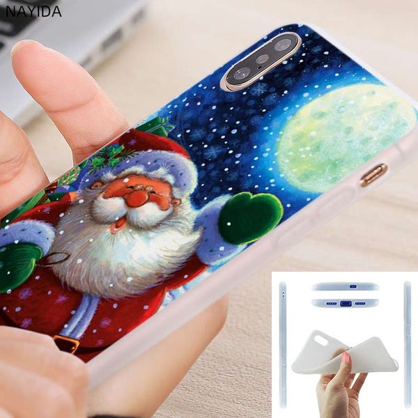 

soft phone case for iphone 11 pro x xr xs max 8 7 6 6s 6plus 5s s10 s11 note 10 plus huawei p30 xiaomi cover santa claus christmas deer