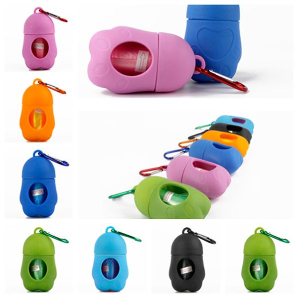 

dog plastic bags portable pet dispenser garbage case included pick up waste poop bags for dog waste disposable bags t2i5336