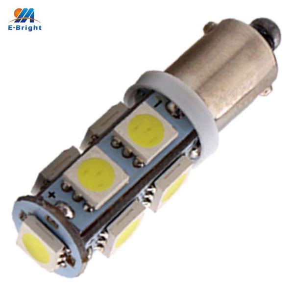 

ym e-bright 100pcs led car lights ba9s interior lighting t11 t4w 9 smd license plate lamp auto bulbs white blue red green