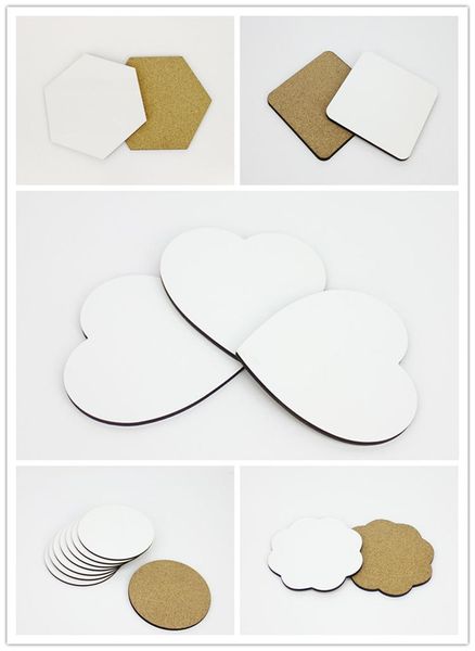 

diy sublimation blank coaster wooden insulated cork cup mat mdf advertising gift promotion semi-finished insulated cup mats for gift a07